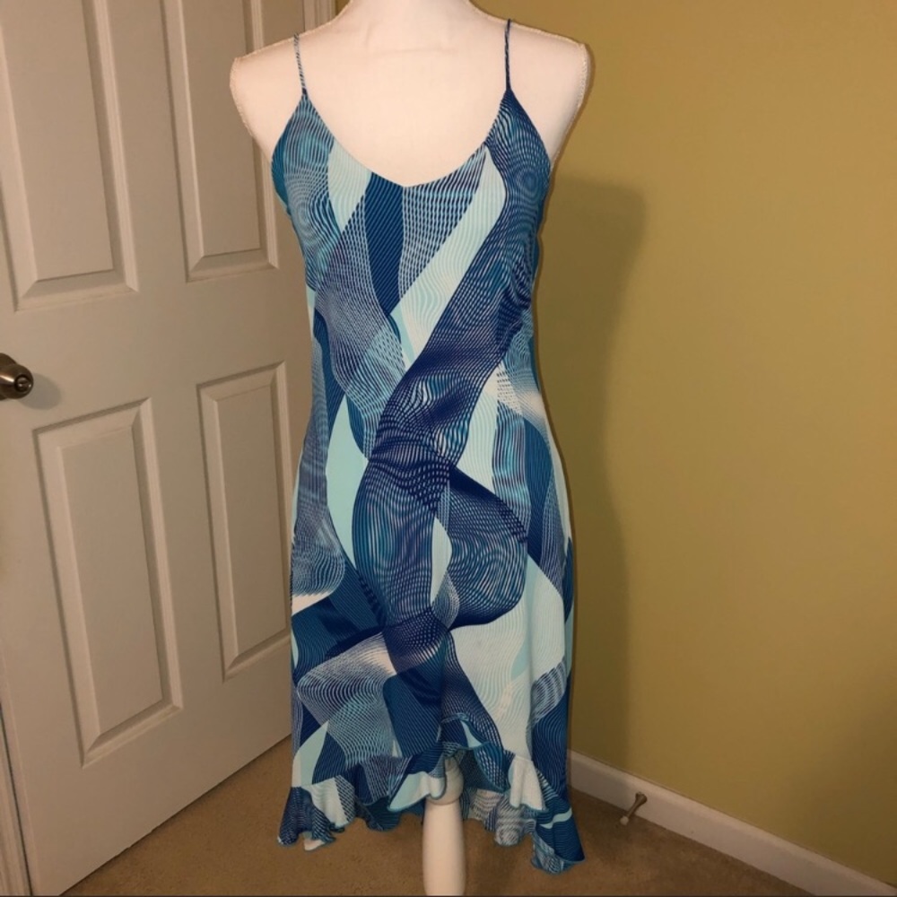 Forever 21 blue ruffle dress (L/M)